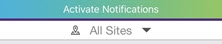 Sites dropdown