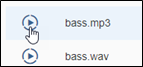 Location of audio preview icon