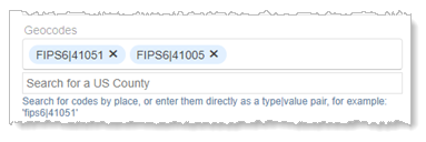 Entering mutliple geocodes