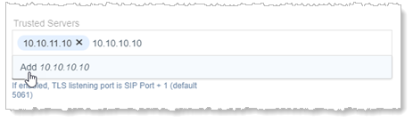 Multiple addresses for Trusted Servers field