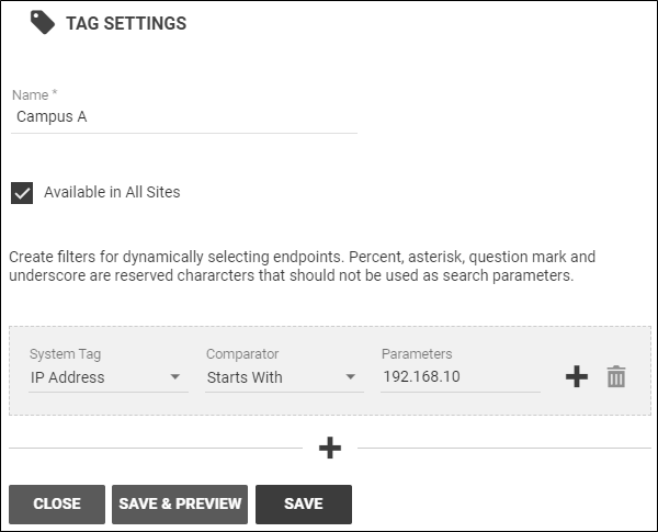 Creating a dynamic tag based on IP address