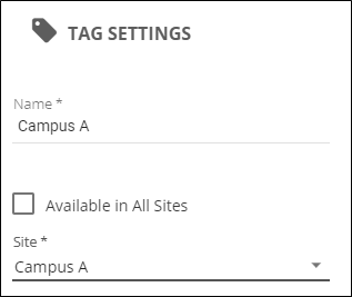 Limiting a tag to a single site