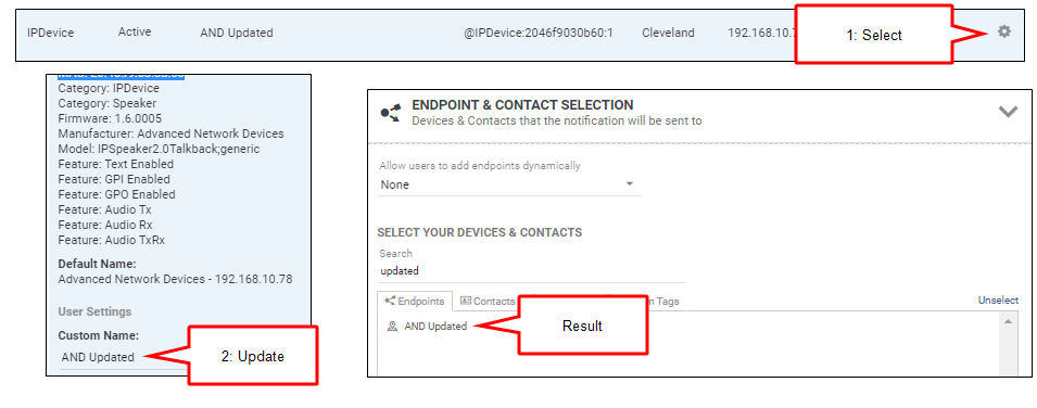 Endpoint custom name workflow