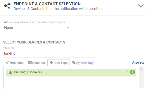 Summary of Endpoint and Contact Selection section