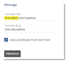 Strip line breaks from alert text field