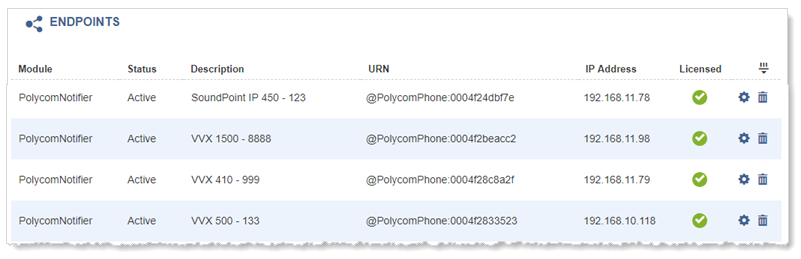 Poly endpoints in the Endpoints page