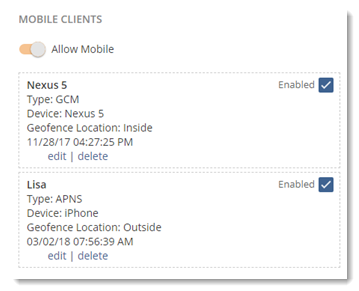 Summary of Mobile Clients section