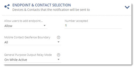 Summary of Endpoint and Contact Selection section